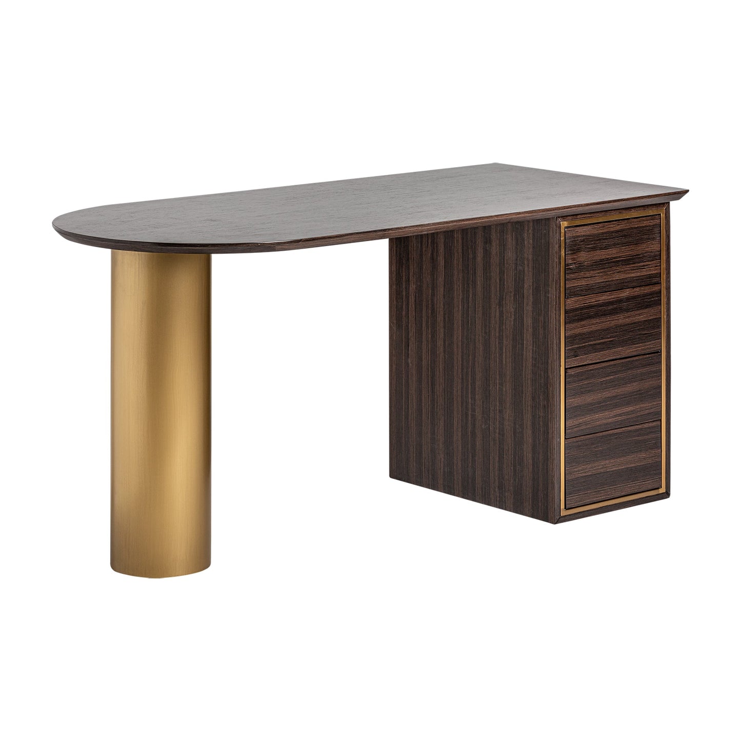 Cheb Desk in Gold/Black Colour