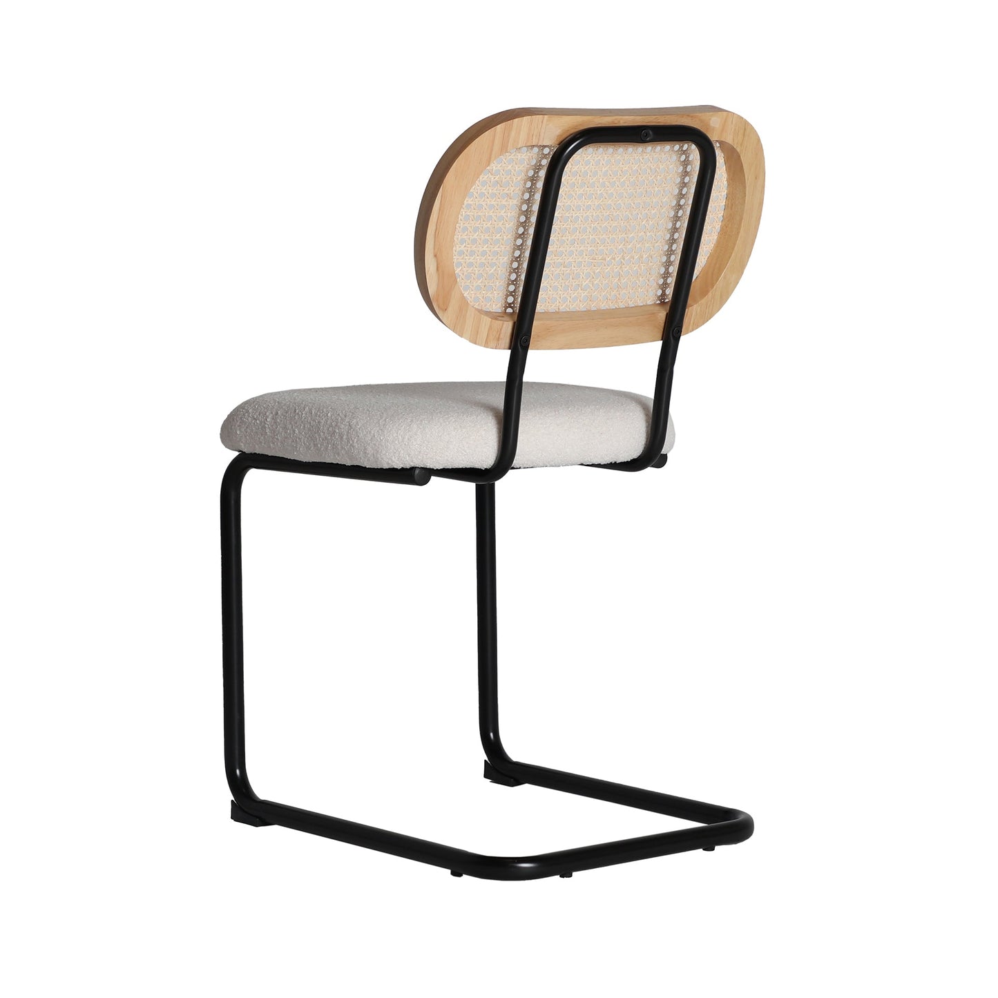 Zelina Chair in White/Natural Colour