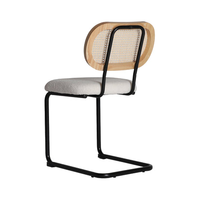 Zelina Chair in White/Natural Colour