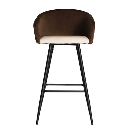 Kecel Stool in Brown/Beige Colour