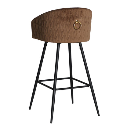 Kecel Stool in Brown/Beige Colour