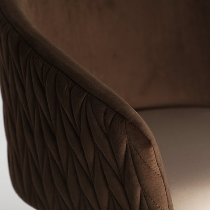 Kecel Stool in Brown/Beige Colour