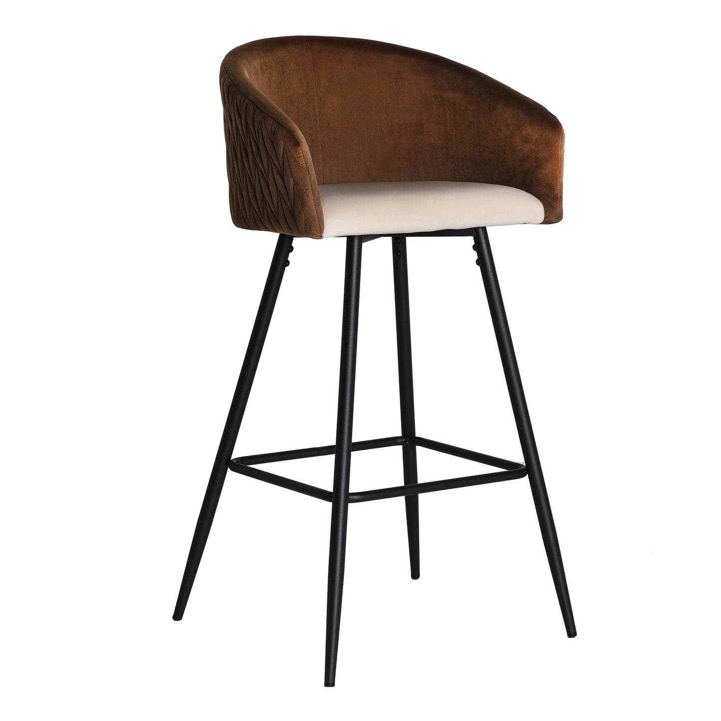 Kecel Stool in Brown/Beige Colour