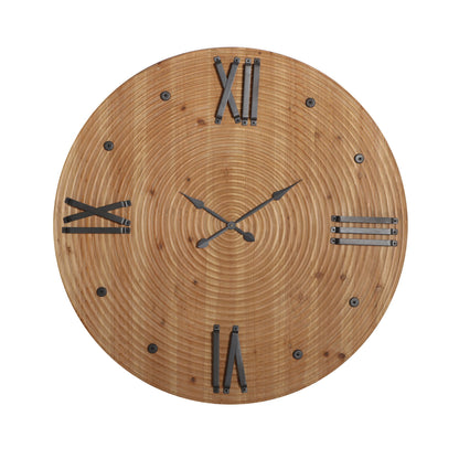 Kempten Wall Clock in Brown Colour