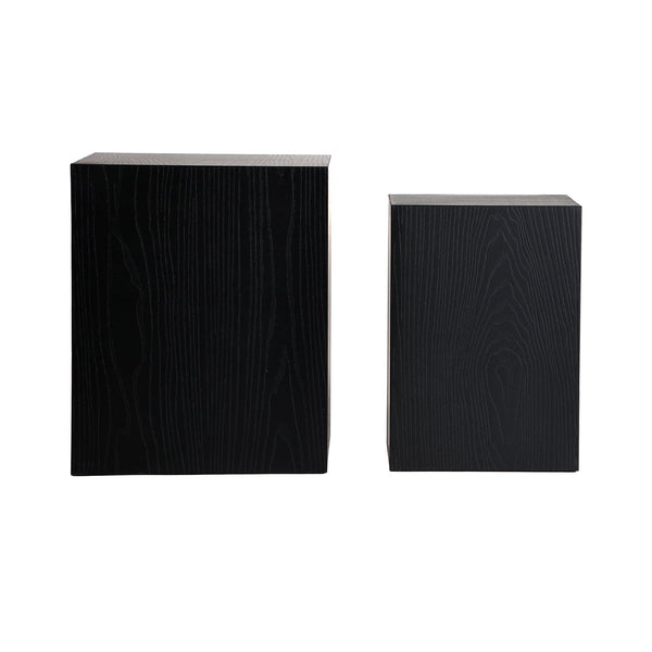 Amilly Pedestal (Set Of 2) in Black Colour