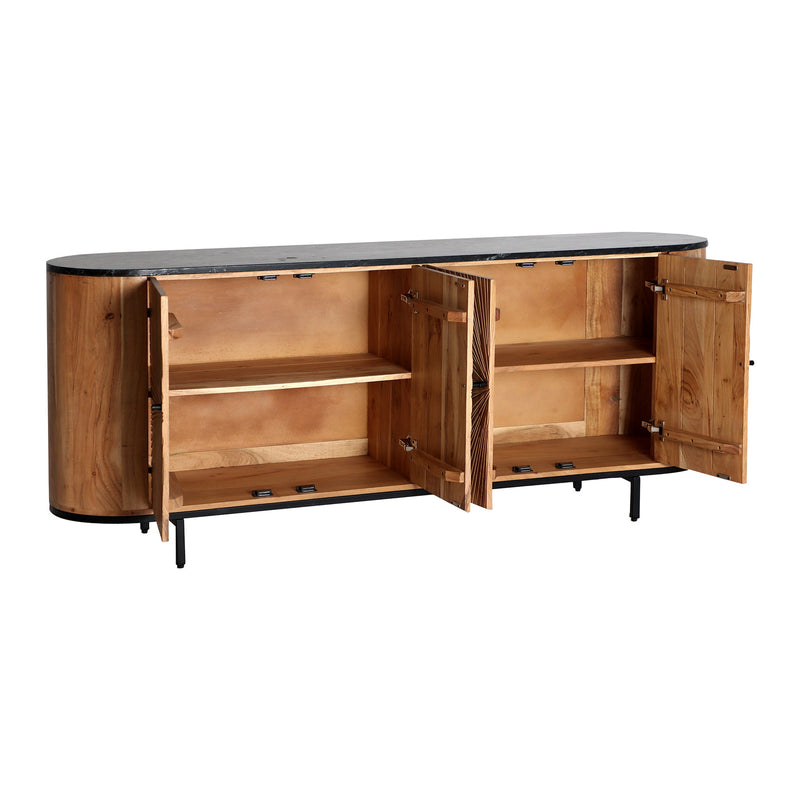 Tirza Sideboard in Black/Natural Colour