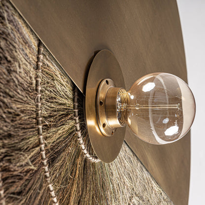 Helkie Wall Lamp in Natural/Gold Colour