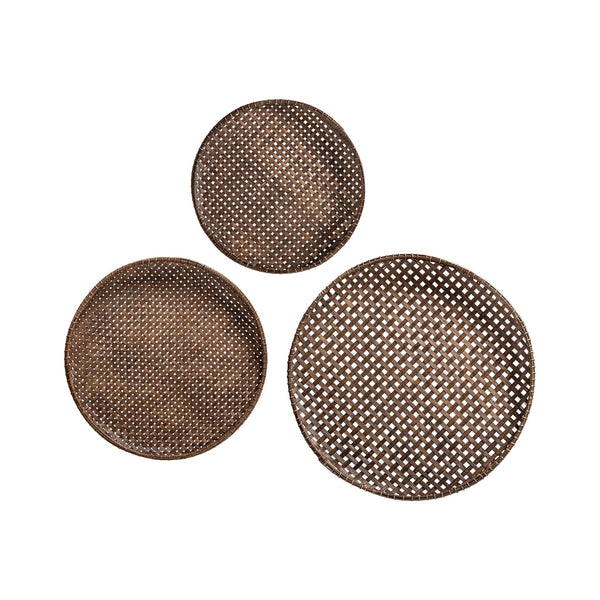 Decorative Dish (Set Of 3) in Brown Colour