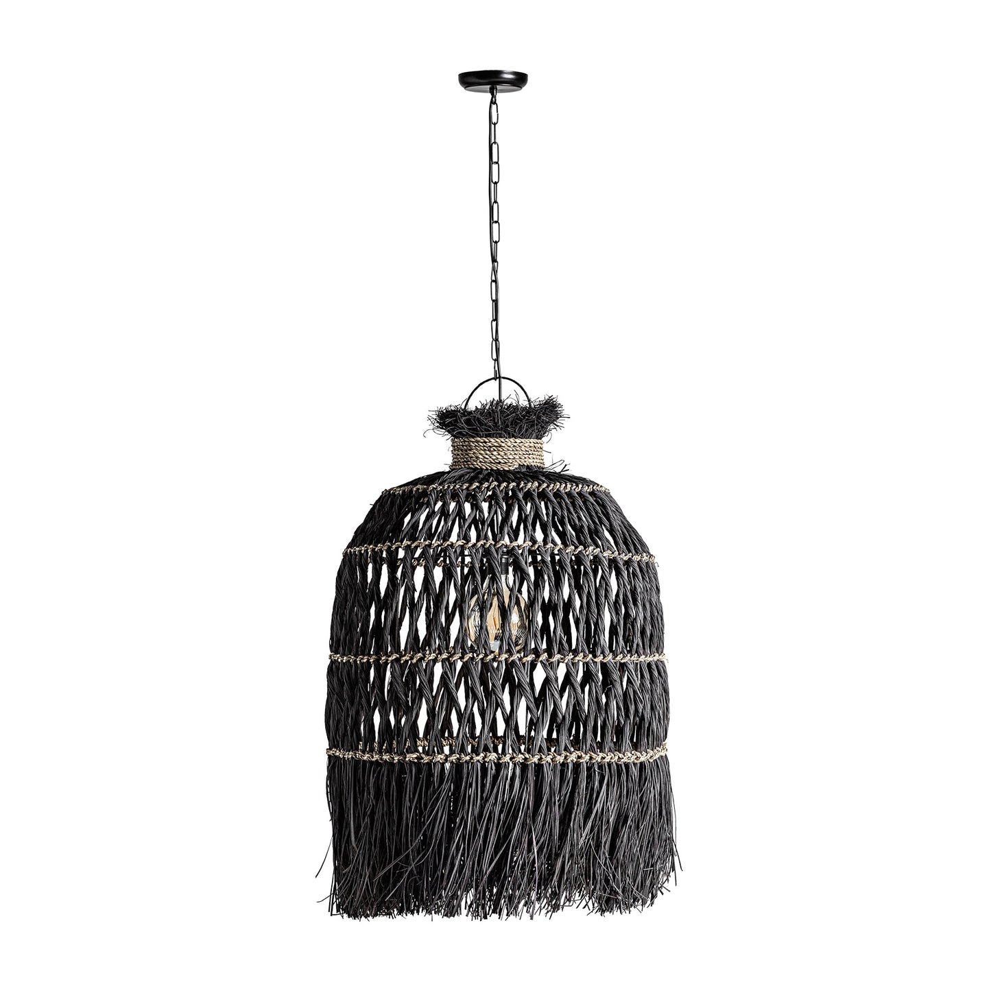 Ceiling Lamp in Black/Natural Colour