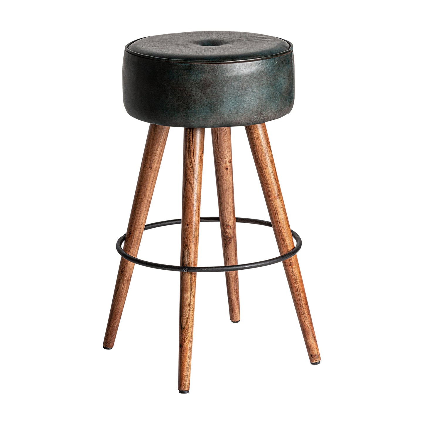 Idre Stool in Black/Natural Colour