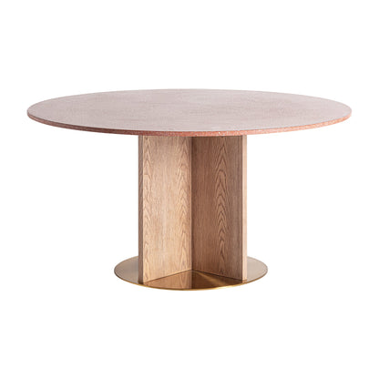 Alferce Dining Table in Red/Gold Colour