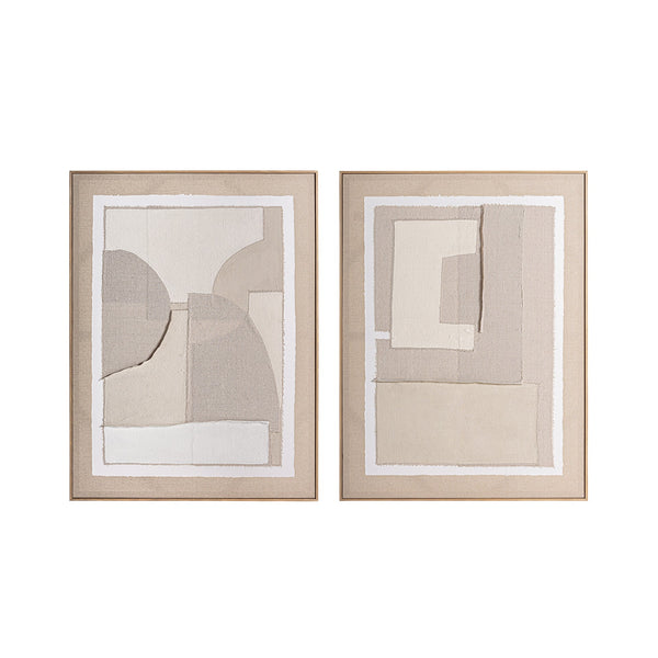 Daray Canvas (Set Of 2) in Brown Tones Colour
