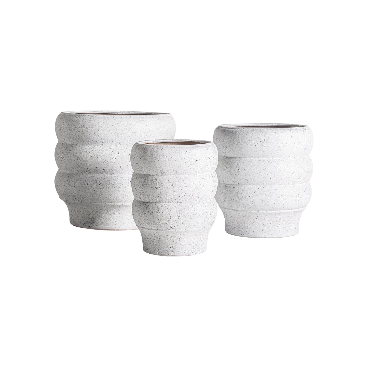 Froya Plant Pot (Set Of 3) in Off White Colour