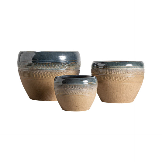 Gothe Plant Pot (Set Of 3) in Green Tones Colour