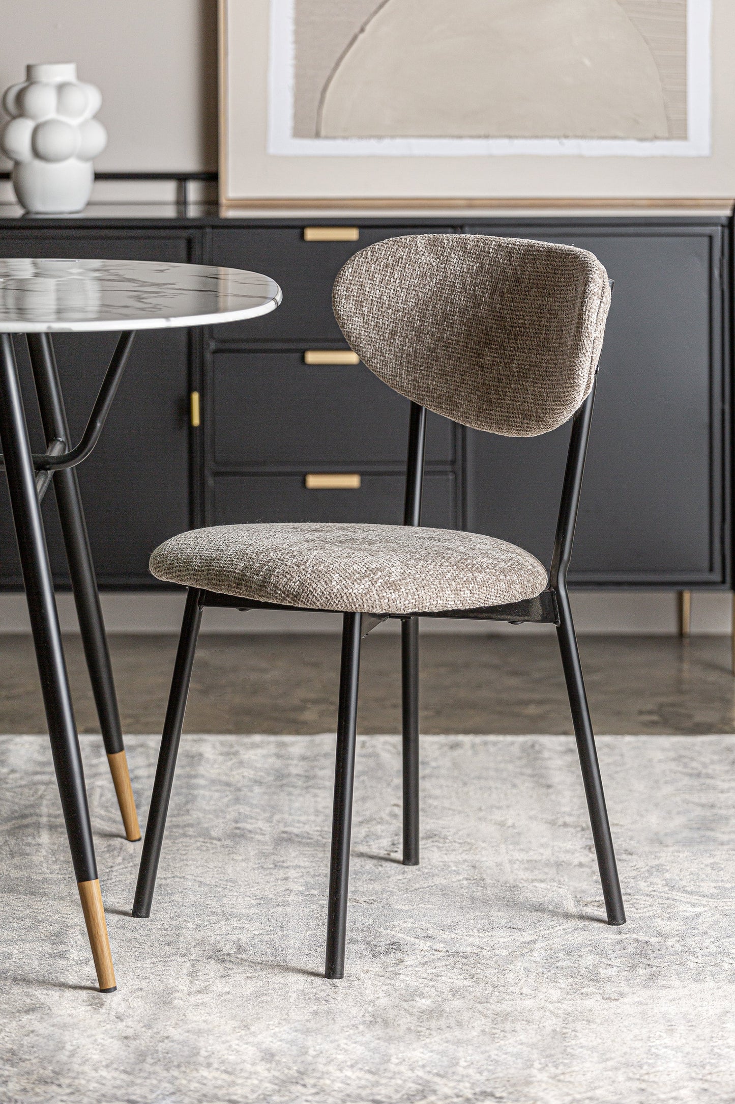 Fleury Chair in Grey/Black Colour