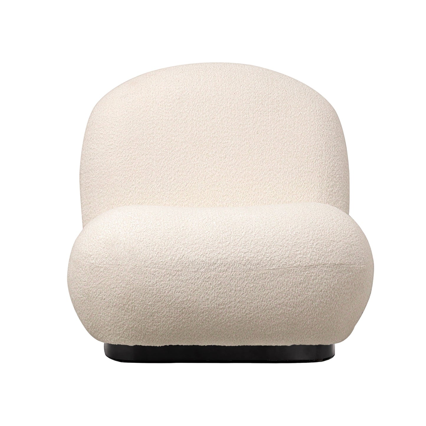 Bouclé Armchair in White Colour