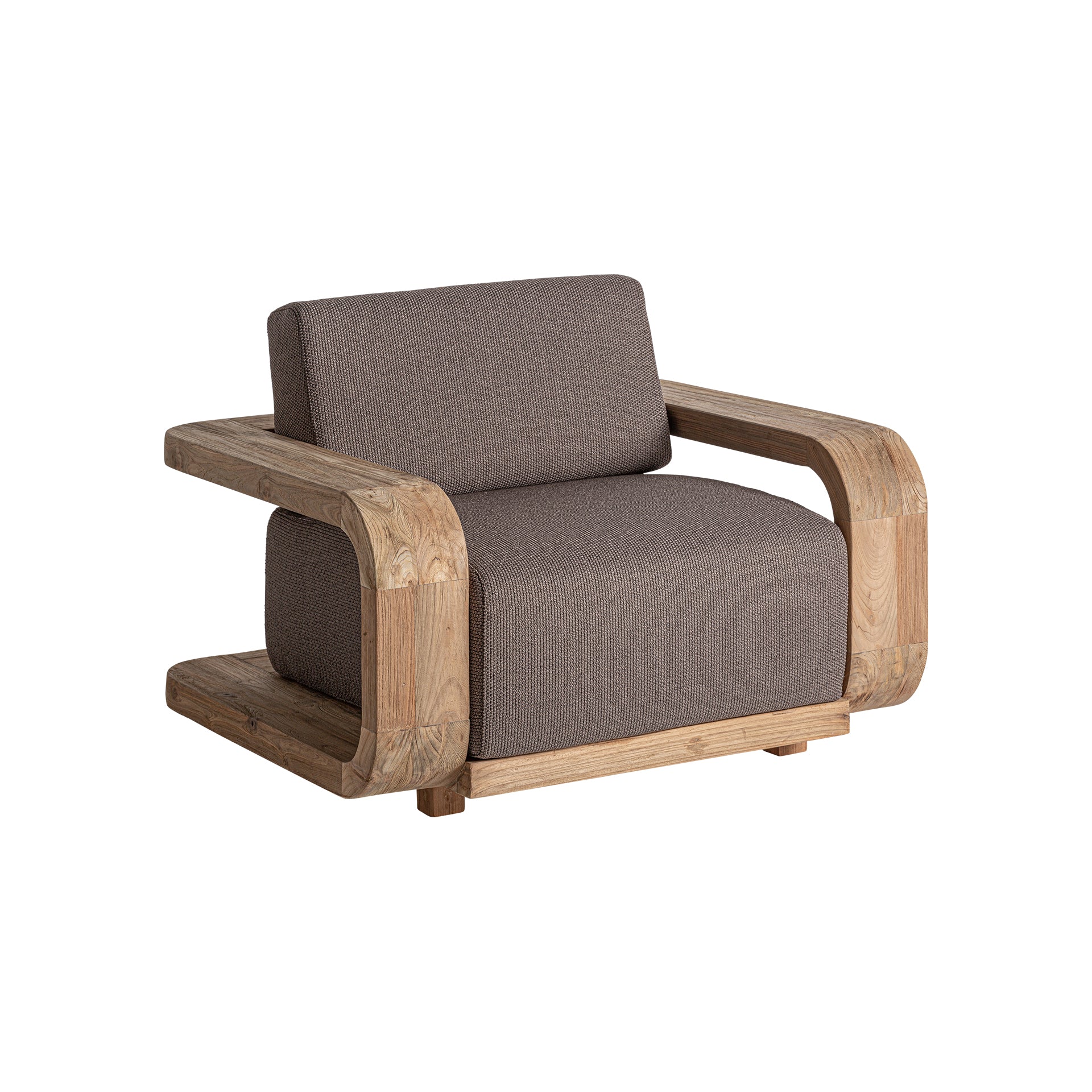 Sillón Corba en Color Marrón, de Estilo Colonial Fabricado en MADERA DE ...