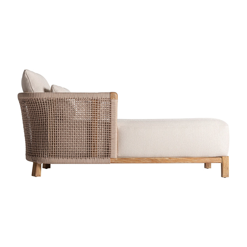 Trena Chaise Longue in Brown/Beige Colour