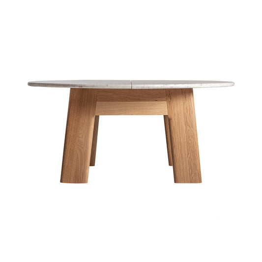 Nara Dining Table in White/Brown Colour