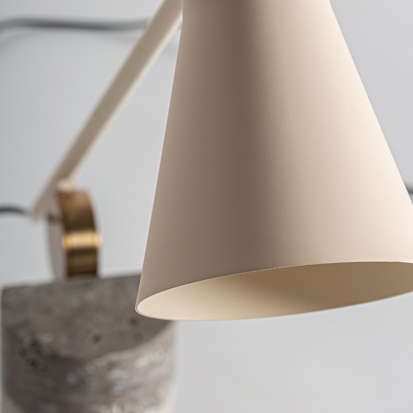 Table Lamp in Grey/Cream Colour