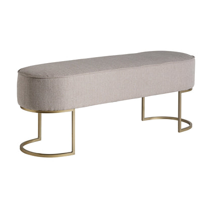 Sousel Bed Foot Stool in Brown/Gold Colour