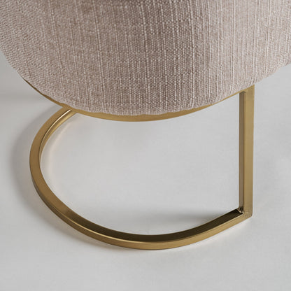 Sousel Bed Foot Stool in Brown/Gold Colour