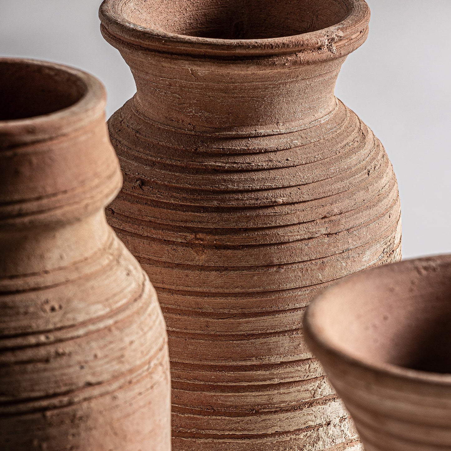 Vase (Set Of 3) in Light Brown Colour