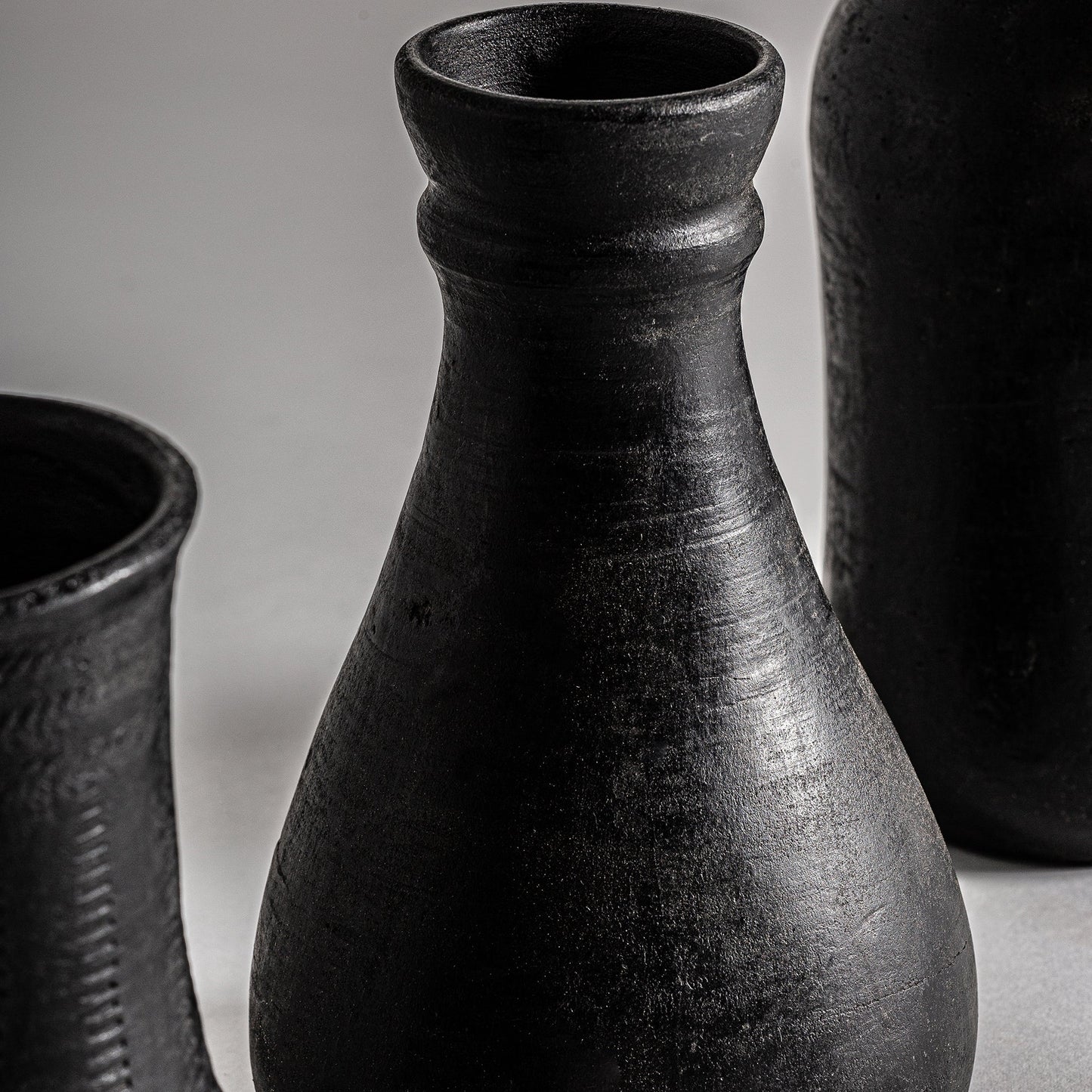 Vase (Set Of 3) in Black Colour