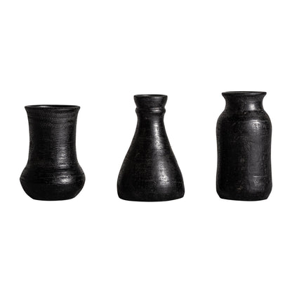 Vase (Set Of 3) in Black Colour