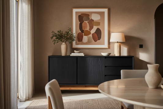 Thiers Side Board in Black/Brown Colour