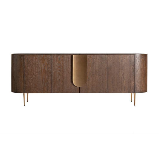 Treignac Side Board in Brown/Gold Colour