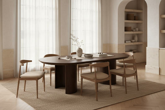 Treignac Dining Table in Brown Colour