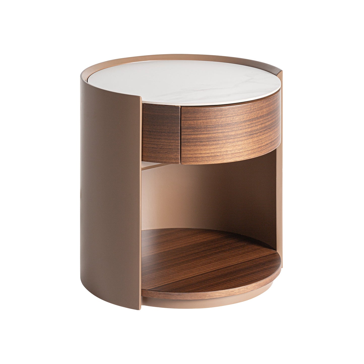 Giswil Bedside Table in Brown Colour