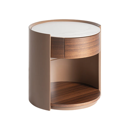 Giswil Bedside Table in Brown Colour