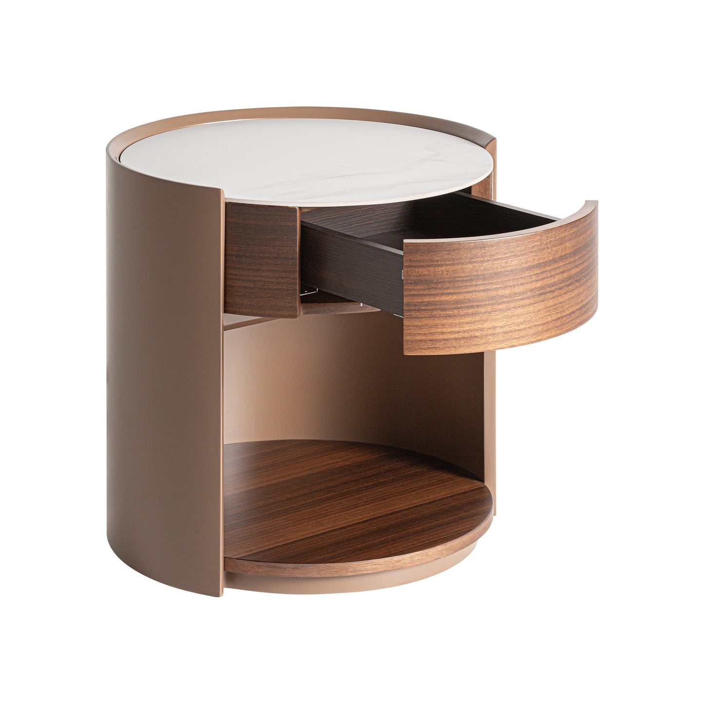 Giswil Bedside Table in Brown Colour