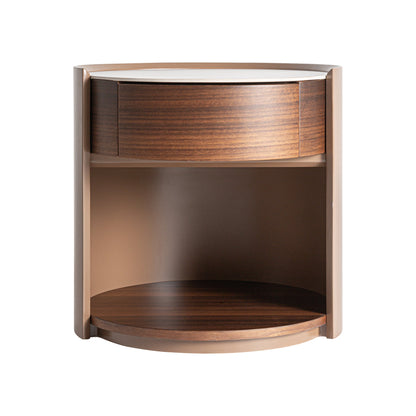 Giswil Bedside Table in Brown Colour