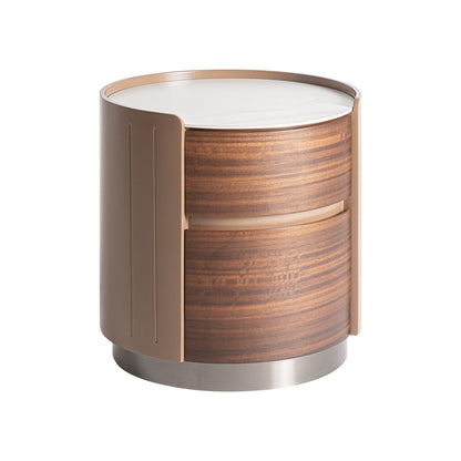 Giswil Bedside Table in Brown Colour