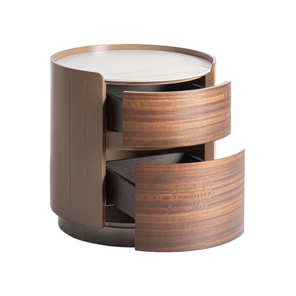 Giswil Bedside Table in Brown Colour