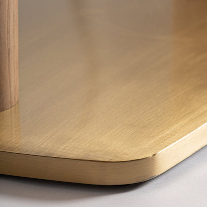 Birieux Bar Table in White/Gold Colour