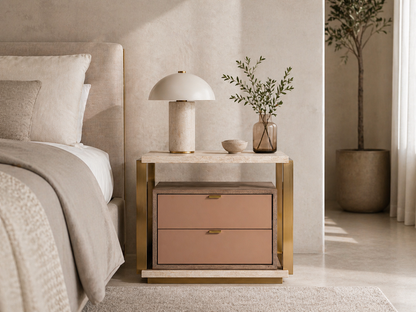 Nightstand Monza in Mdf Wood N/a N/a – Art Deco Style