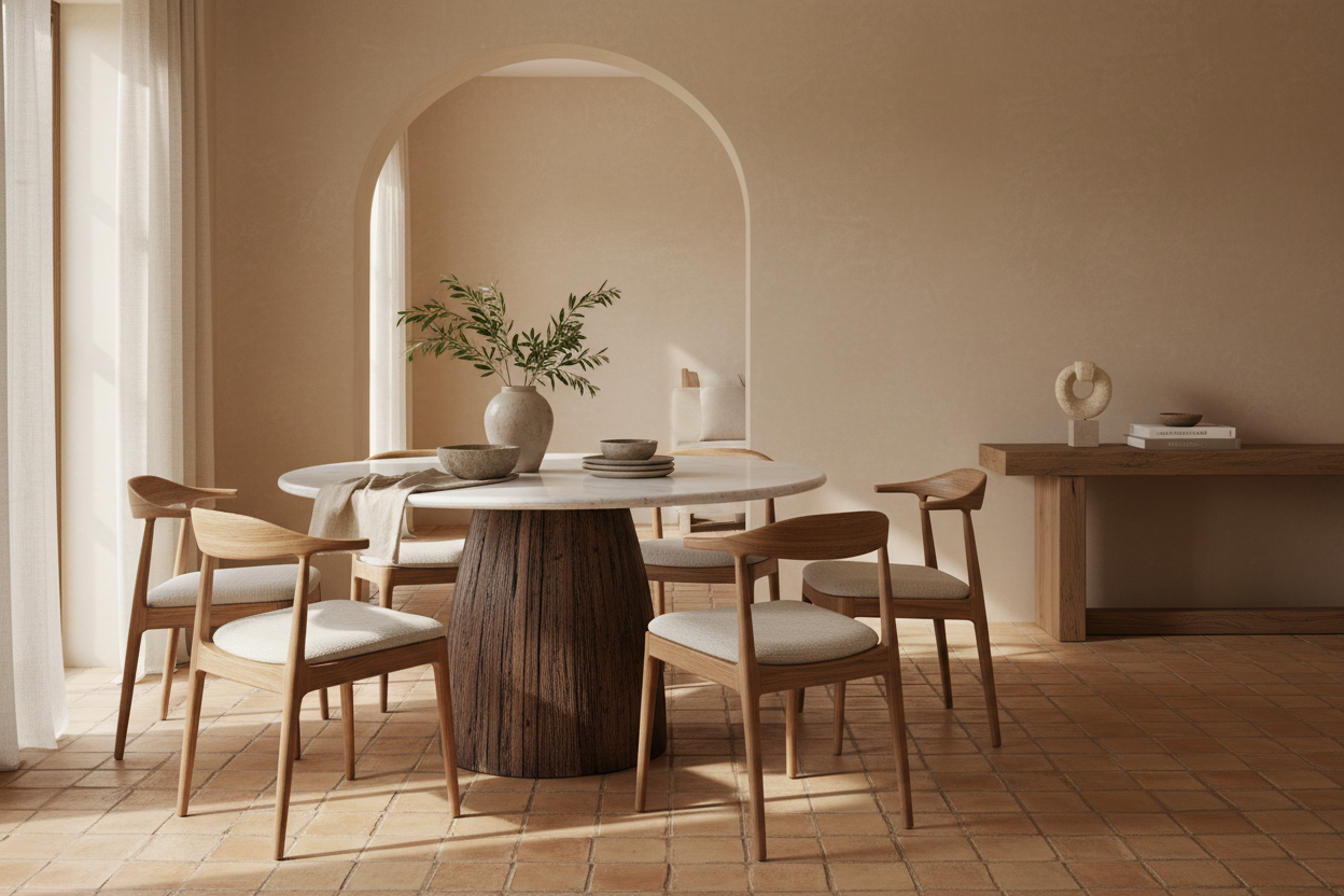 Mesa Comedor Skorup - Marrón