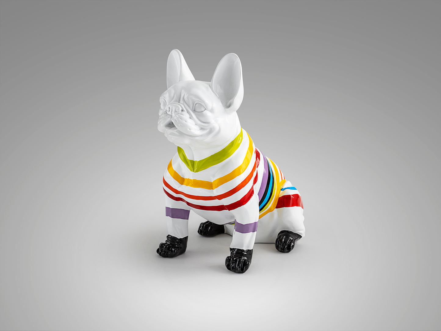 Frenchi White French Bull Stripes