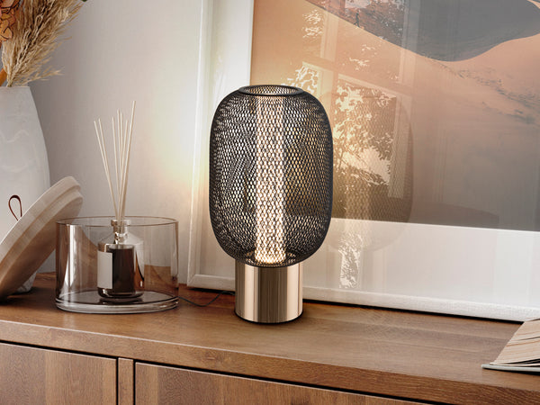 Micron Table Lamp, 1L., Gold/Black