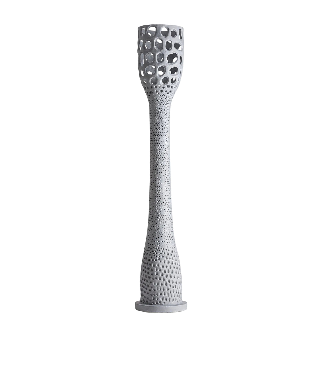 Floor Lamp Frumen in Fibre Cement Grey Rough-textured – Contemporary Style