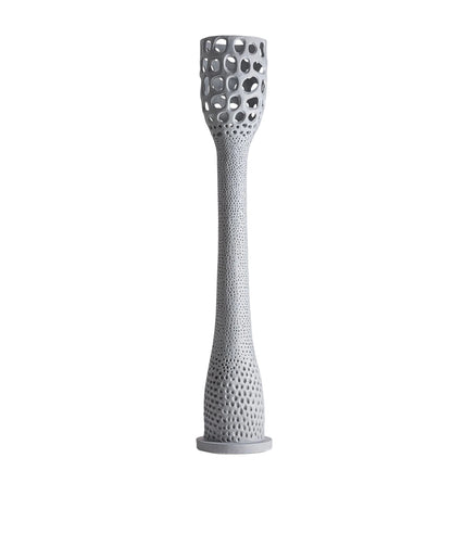Floor Lamp Frumen in Fibre Cement Grey Rough-textured – Contemporary Style