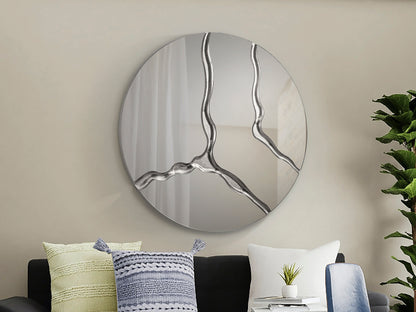 Surcos Mirror D100, Silver Leaves