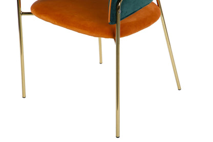 Silla Velvet Verde Naranja 57X59X82 Cm