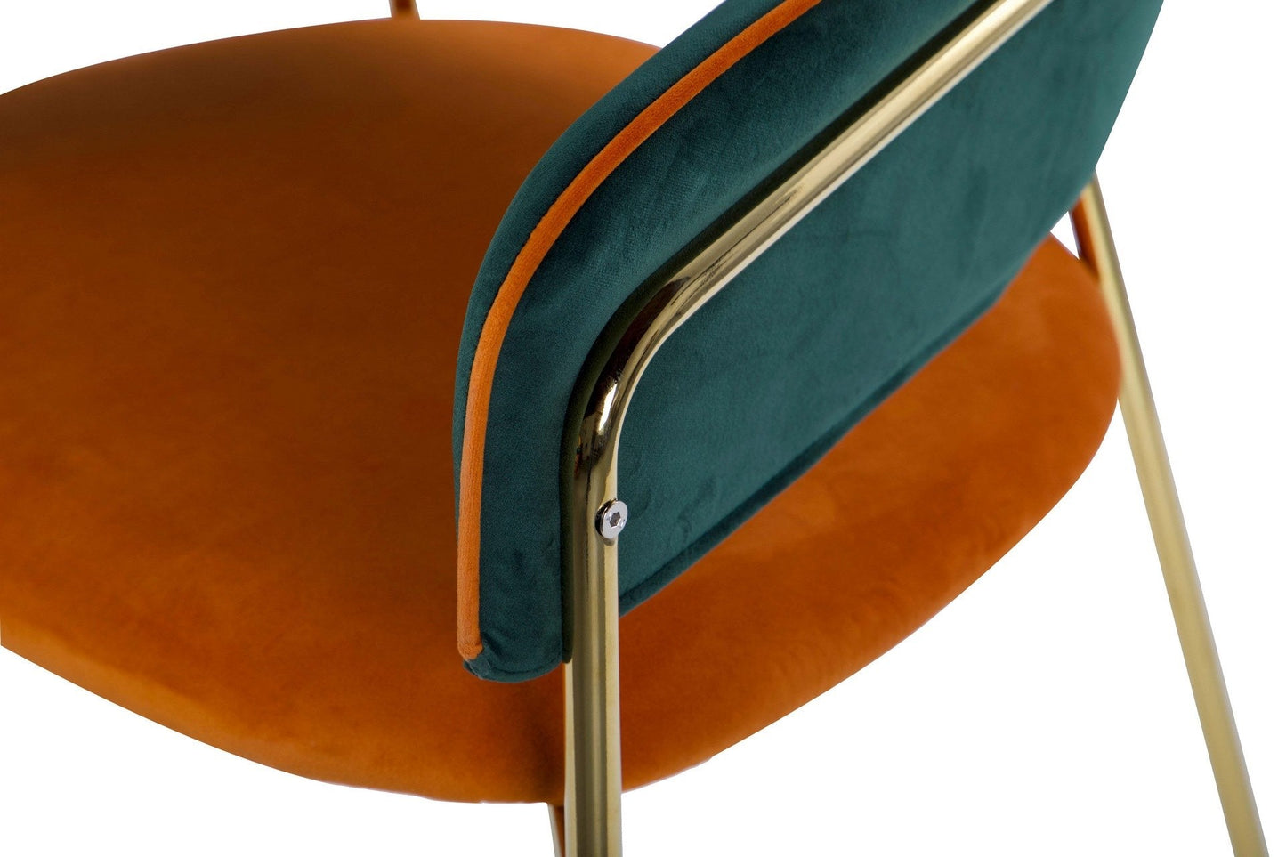 Silla Velvet Verde Naranja 57X59X82 Cm