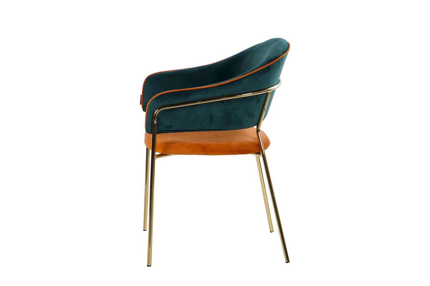 Silla Velvet Verde Naranja 57X59X82 Cm