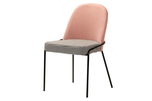 Silla Lino Poliester Rosa 50X58X83 Cm